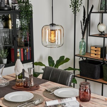 Lauden Pendant Light glass 20cm Amber, clear, 1-light source