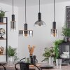 Classon Pendant Light Wood like finish, black, 4-light sources