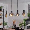 Classon Pendant Light Wood like finish, black, 4-light sources