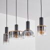 Classon Pendant Light Wood like finish, black, 4-light sources
