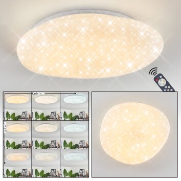 Esgos Ceiling Light LED white, 1-light source, Remote control