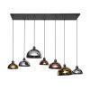 Tricolore pendant luminaire black, 7-light sources