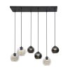 Bicolore pendant luminaire anthracite, 7-light sources