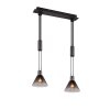 Trio STANLEY Pendant Light black, 2-light sources