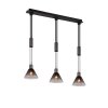 Trio STANLEY Pendant Light black, 3-light sources