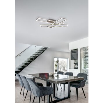 Reality CORSO Ceiling Light LED matt nickel, 1-light source, Remote control