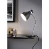 Reality HARVEY clamp-on light chrome, black, 1-light source