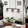 GASTOR Pendant Light clear, Smoke-coloured, 3-light sources