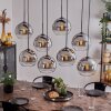 KOYOTO Pendant Light - glass chrome, clear, Smoke-coloured, 8-light sources