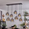 KOYOTO Pendant Light - glass chrome, clear, Smoke-coloured, 8-light sources