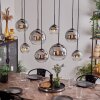 KOYOTO Pendant Light - glass chrome, clear, Smoke-coloured, 8-light sources