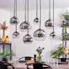KOYOTO Pendant Light - glass chrome, clear, Smoke-coloured, 8-light sources