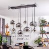KOYOTO Pendant Light - glass chrome, clear, Smoke-coloured, 8-light sources