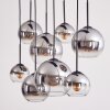 KOYOTO Pendant Light - glass chrome, clear, Smoke-coloured, 8-light sources