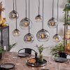 KOYOTO Pendant Light - glass clear, Smoke-coloured, 8-light sources