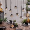 KOYOTO Pendant Light - glass clear, Smoke-coloured, 8-light sources