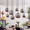 KOYOTO Pendant Light - glass chrome, Smoke-coloured, 8-light sources