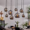 KOYOTO Pendant Light - glass chrome, Smoke-coloured, 8-light sources