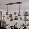 KOYOTO Pendant Light - glass chrome, Smoke-coloured, 8-light sources