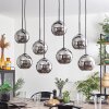 KOYOTO Pendant Light - glass chrome, Smoke-coloured, 8-light sources