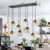 KOYOTO Pendant Light - glass gold, clear, 8-light sources
