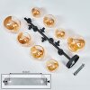 CHEHALIS Ceiling Light black, 8-light sources