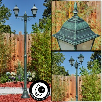 NAOFE Lamp Post green, black, 2-light sources