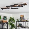 CASCADA Ceiling Light LED brown, Wood like finish, black, 1-light source