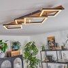 CASCADA Ceiling Light LED brown, Wood like finish, black, 1-light source