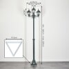 NAOFE Lamp Post green, black, 3-light sources