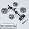 CHEHALIS Ceiling Light black, 4-light sources