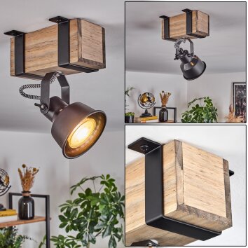 SAFARI Ceiling Light Ecru, black, 1-light source