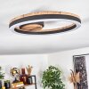 CASCADA Ceiling Light LED brown, Wood like finish, black, 1-light source