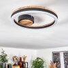 CASCADA Ceiling Light LED brown, Wood like finish, black, 1-light source