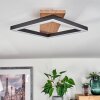 CASCADA Ceiling Light brown, Wood like finish, black, 1-light source