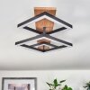 CASCADA Ceiling Light brown, Wood like finish, black, 1-light source