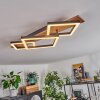 CASCADA Ceiling Light brown, Wood like finish, black, 1-light source