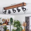 SAFARI Ceiling Light brown, black, 5-light sources