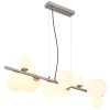 Globo RIHA Pendant Light LED matt nickel, 9-light sources