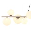 Globo RIHA Pendant Light LED matt nickel, 9-light sources