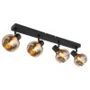 Globo TOKKI Ceiling Light black, 4-light sources