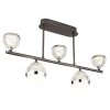 Globo UNTSY Ceiling Light LED titanium, 5-light sources, Remote control