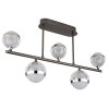 Globo UNTSY Ceiling Light LED titanium, 5-light sources, Remote control