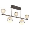 Globo UNTSY Ceiling Light LED titanium, 5-light sources, Remote control
