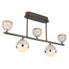 Globo UNTSY Ceiling Light LED titanium, 5-light sources, Remote control