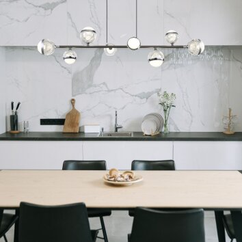 Globo UNTSY Pendant Light LED titanium, 8-light sources, Remote control