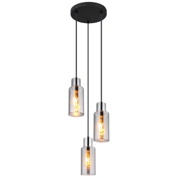 GLOBO Pendant Light black, 3-light sources
