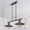 Weissport Pendant Light black, 2-light sources