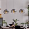 APEDO Pendant Light - glass clear, Smoke-coloured, 3-light sources