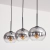APEDO Pendant Light - glass clear, Smoke-coloured, 3-light sources